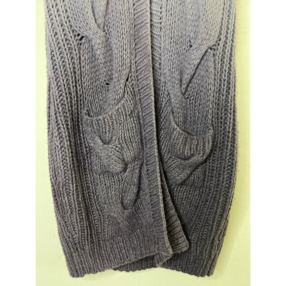 Free People Ombre Gradient Cable-Knit Hooded Cardigan Sweater Vest - Picture 11 of 16